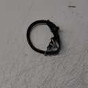 BRONZEDOG Rolled Leather Dog Collar for Small Medium Large Dogs with QR ID Tag (L: 16-18 Inch, Glossy Black)