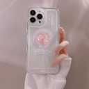 Ownest Compatible for iPhone 11 Cute 3D Pink Bowknot Slim Clear Aesthetic Design Women Teen Girls Camera Lens Protection Phone Cases Cover