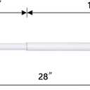 Magnetic Curtain Rods for Metal DoorsMulti-Use Adjustable Appliance for Windows Iron Steel Places16-28 InchWhite2 Pack