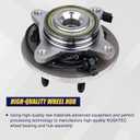 KUSATEC 515042 Front 2PCS Wheel Bearing and Hub Assembly Compatible with Ford Expedition 2003 2004 2005 2006, 6 Lug Bolts w/ABS