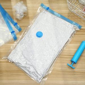 Vacuum Sealer Storage Bags, Ziplock Vacuum Storage Bags For Clothes,Compression Bags With Hand-Pump For Travel, Space Saver Storage Bag For Comforters,Pillow Set And Blankets, 16 Count