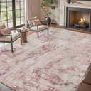 tchido Area Rug 6x9 Rugs for Living Room- Abstract Soft Non Slip Pink Nursery Rug for Girls-Machine Washable Rug for Bedroom Dining Room Home Office