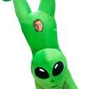 Camlinbo Inflatable Adults Halloween Costume Funny Alien Handstand Blow Up Costume for Halloween Funny Alien Theme Cosplay Party