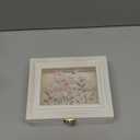 NIKKY HOME Wooden Keepsake Box with Glass Lids, Handmade Small Memory Box, Vintage Decorative Jewelry Display Box - Pink