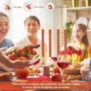 CHENGU 12 Pcs LED Taper Candles Flameless Battery Dripless Dinner Candles for Thanksgiving Day, Weddings, Church, Hanukkah, Christmas, Autumn, New Year Celebration(Spiral Orange,Spiral)