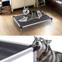 FXW TitanNest Chew-Proof Elevated Dog Bed, Raised Cot for Indoor/Outdoor/Camping Use, Durable & Waterproof Cooling Pet Bed for Medium Dogs, 42.0" L x 27.0" W x 5.0" H, Black