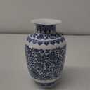 Maxcheck 9 Inch Blue and White Vase Chinoiserie Ceramic Porcelain Chinese Handmade Oriental Vase for Home Office Bookshelf Table Decor