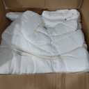 YOUR MOON Luxurious All Season Wool Comforter Queen Size, 100% Natural Australian Wool Filling, Hypoallergenic Comforter Duvet Insert, Noiseless Cotton Shell (White)