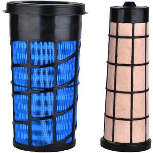 AT332908 AT332909 Air Filter Compatible with John Deere Backhoe 310J 310K 315SL 325K 410J Skid-Steer 326D 328D 329E 332E Replaces P611189 P611190