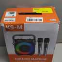 Karaoke Machine, Portable Bluetooth Speaker with 2 Wireless Microphones for Adults & Kids with Lights, Karaoke Microphone with PA System Supports USB/TF/REC/FM/AUX for Home Party Home System Packages