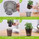 Oliz Self Watering Planter 8 Pcs,4.3 Inch Flower Plant Pot with Inner Pot, Indoor Self Watering Planter Pot for Herbs, Flowers