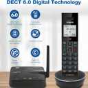 VTech LS6331-2 Expandable Cordless Phone 2 Handsets with DECT 6.0 Desk/Wall Mountable Transmitter, Bluetooth Connect-to-Cell, Full Duplex Handset Speakerphone, Landline Phone with Smart Call Blocker