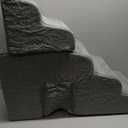 Gray Curved Dog Stairs Ramp for High Beds 28.7" H, 5-Step Dog Steps for Small Dogs and Cats, Pet Stairs for High Bed Climbing, Non-Slip Balanced Pet Step