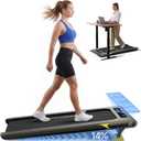 YPOO Walking Pad with 14% Incline Under Desk Treadmill for Home & Office, Black