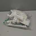 HGYZE Baby Hangers for Closet 20pcs, White Kids Clothes Hanger Plastic, 11-14" Adjustable Bulk Perchas for Newborn, Non-Slip Children Outfit Bear Hanger for Girl Boy Toddler Infant Nursery Clothing