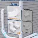 Mini Split Line Set Cover: 4" 17Ft Line Set Cover Kit for Minisplit with Flexible Duct, Decorative Lineset Hide Cover Kit for Air Conditioner, HVAC, Heat Pumps, Central AC Pipe, White