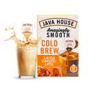 JAVA HOUSE Salted Caramel Latte Cold Brew Coffee Capsules, 1.35 Fluid Ounces (12 Count) Peel and Pour, TSA Approved, Travel Friendly Cold Brew, Hot or Iced (EXP 06/26/26)