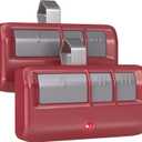 2 for Chamberlain LiftMaster Craftsman Garage Door Opener Remote 893LM 893Max 971LM Universal, Red