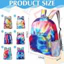 Patelai 96 Pcs Backpacks Bulk Colorful Kids Bookbags,Tie-dye, Approx. 42 X 30 X 12.5 Cm/ 16.8 X 12 X 5 Inches