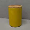 Sweejar Kitchen Canisters Ceramic Food Storage Jar, Stackable Containers with Airtight Seal Wooden Lid for Serving Coffee Bean, Flour, Tea, Cookies and More - 58 Fl Oz(Yellow)