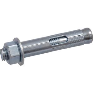 Hillman 50 Pcs Hex Head Sleeve Anchors (3/8" x 3") | Concrete & Masonry Expansion Anchors | Zinc-Plated Steel Heavy Duty Fasteners for Brick, Block & Concrete Mounting