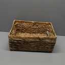 StorageWorks Extra Large Wicker Baskets for Organizing, Water Hyacinth Storage Basket with Built-in Handles, 1 Pack