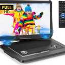 Arafuna 18" Portable DVD Player with with 5-Hour Rechargeable, 16" HD Swivel Screen with Dual Stereo Speakers, Support USB/SD/Sync TV, Regions Free
