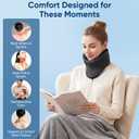 Multifunction 2-in-1 Cervical Brace & Airplane Neck Pillow Memory Foam for Post-Op, Neck Strain & Chronic Head Drooping Adjustable Velcro Relieves Pain & Pressure