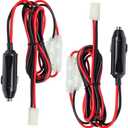 T-Shape Car Mobile Radio DC Power Cable CB Radio Power T Shape Adapter Mobile Transceiver Power Connector for YAESU FT-7800R FT-7900R FT-8900R Kenwood TM-741 TM-G707 TM271 GMRS Mobile Radio 5.6ft Long (KWD-C2)