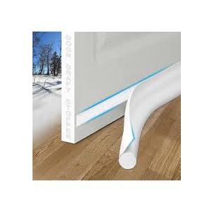 Door Draft Stopper for Bottom of Door, Under Door Gap Filler/Seal for Big Gap, No Folding Required, Flexible Installation Door Sweep soundproofing Strip for Home & Apartment, 32-36in, Black