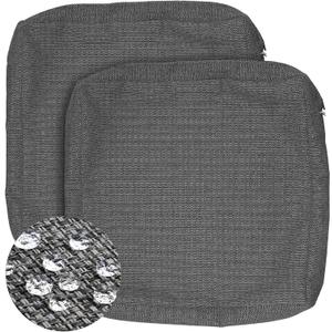 GUEGLSA Replacement Outdoor Cushion Covers 24x24x5 inch, Waterproof Patio Seat Cushion Slipcovers, Chair Cushion Slip Cover, Set of 2, Multiple Grey