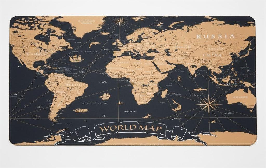 World Map Mouse Pad