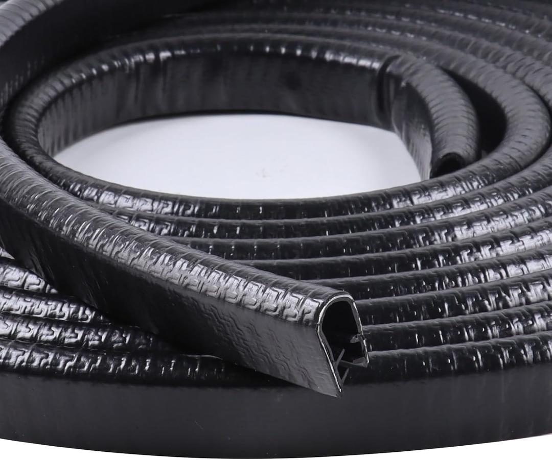 Black Edge Trim U-Channel Rubber Seal Edge Strip  Car Door Edge Sealing Strip PVC Weather Stripping Metal Side Edge Protector