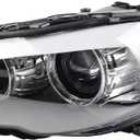 Dasbecan HID/Xenon W/O AFS Headlight Compatible With 2011-2013 BMW 5 Series 528i 535i 550i Left Driver Side Housing Chrome Clear Headlight Assembly Replaces# 63117203244