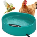 GHWMYD Heated Water Bowl for Chicken, Large Capacity 125OZ Poultry Water Heater for Hens Turkey Goose Duck Pigeon Poultry Birds Drinker in Winter, Chicken Coop Accessories No More Frozen Food Water