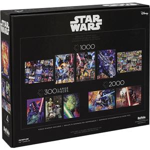 Buffalo Games - Star Wars - 4 x 1 Multipack - Multi Piece Jigsaw Puzzle For Adults -Challenging Puzzle Perfect for Game Nights - Finished Size Varies