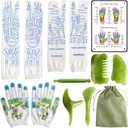 Reflexology Socks with Gloves Tools Set Foot Massage Socks Reflexology Socks with 5 Tools Socks with Trigger Point Massage Tool Acupressure Socks Reflexology Foot Massage Socks for Women and Men