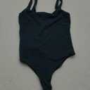 SUUKSESS Women Sexy Square Neck Thong Bodysuit Backless Sleeveless Tank Tops S