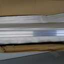 Aluminum Metal Door Threshold, Floor Transition Strip, 36'' L x 2.4'' W x 0.1'' H, Flat-Profile Threshold, Flooring Gaps Carpet Vinyl Wood, Stylish Doorway Transition Draft Protection (Silver)
