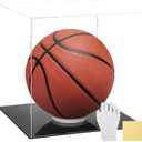 Yungyan 1 Pack Clear Self-Assembly Acrylic Display Case Transparent Dust Proof Protection Showcase for Figurine Collectibles Figures Basketball (12 x 12 x 12 Inch)