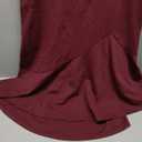 Dressystar Womens Summer V Neck Short Sleeves Dress 2025 Wedding Guest Ruffle Hem Midi Cocktail Dresses with Pockets (X-Large, Burgundy)