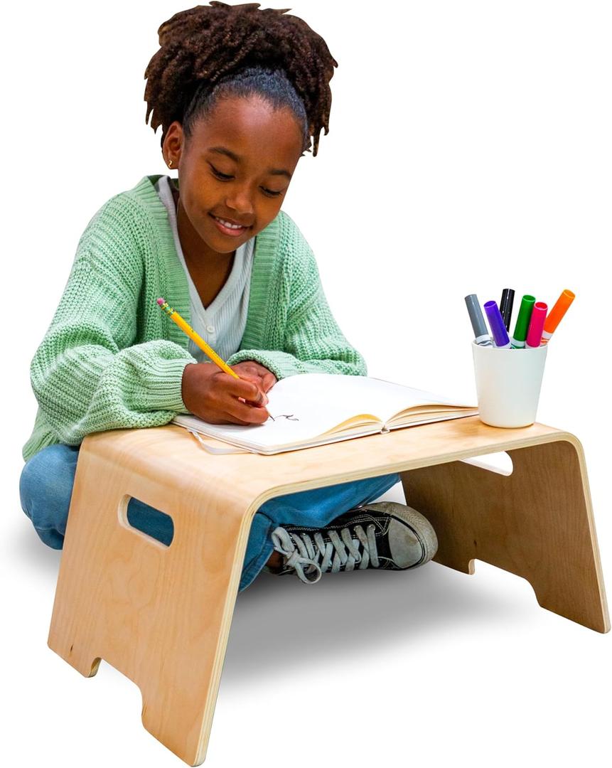 LAPGEAR Bentwood Floor Lap Desk for Kids - Children's Portable, Durable, Learning & Educational Activity Desk for Homework, Crafts, Play - Sturdy Natural Birch Wood - Style No. 21007, Single Unit