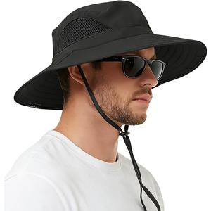 EINSKEY Unisex Sun Hat, Waterproof Wide Brim Bucket Hat Packable Boonie Hat for Fishing Hiking Gardening Safari Beach