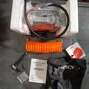 GSPSCN 6X Faster Inflation Tire Inflator Heavy Duty Double Cylinders with Portable Bag- Car AccessoriesMetal 12V Air Compressor Pump 150PSI with Adapter for Car, Truck, SUV Tires, Dinghy, Air Bed (Titanium)