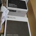 Delta Modern 14 Series Round Rain Shower System Faucet Set, Rainfall Matte Black Shower Head and Handle Set, Valve Trim Kit, 10 Inch, Matte Black 342702-BL