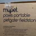 MYPET North States Paws Portable Pet Gate: 26-40" Wide. Pressure Mount. No Tools Needed. Made in USA, 23" Tall, Expandable, Durable Dog Gates for Doorways, Fieldstone Gray