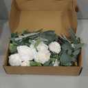 Wedding Sign Faux Flower Swag (Pack of 2) for Ceremony Party Reception Entrance Floral Decor Wall Easel Stand for Wedding Poster Welcome Sign (Natural White)