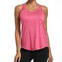 HLXFHB Workout Tank Tops for Women Gym Exercise Athletic Yoga Tops Racerback Sports Shirts (Rose Red, Large)