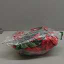 INSPRING Artificial Bougainvillea Faux Flowers Plants Baskets for Outdoor Outside Decoration, 3PCS Fake Silk Flowers Long Trailing Vines UV Resistant Realistic for Front Door Porch Patio (Red)