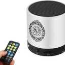 Portable Digital Quran Speaker,Bluetooth Speaker,with Remote Control,MP3 Player,USB Rechargeable,8GB Storage,18 Reciters,15 Translations,Arabic,English,French,Urdu & More (Silver)